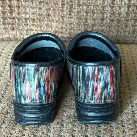 Dansko XP Colorful Striped Pride Rainbow Slip On Nurse Comfort Clogs/Mules SZ 37 - Picture 16 of 16